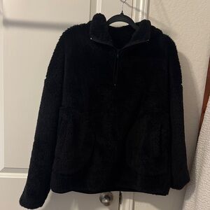 Cozy Black Fleece Pullover